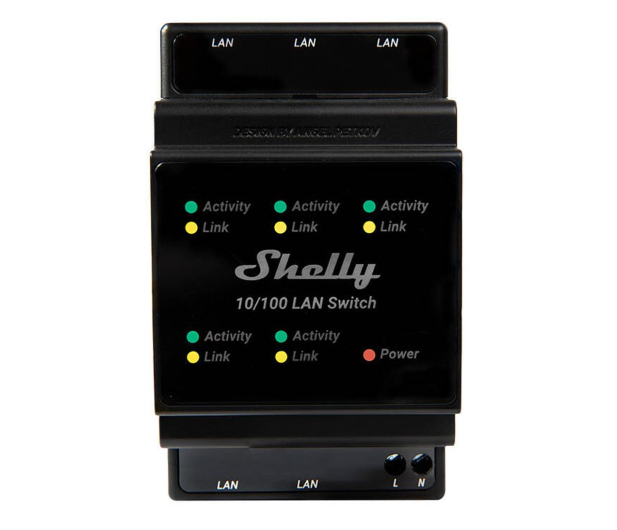 Shelly Przełącznik Ethernet z 5 portami RJ45 LAN Switch - 1305805 - zdjęcie 2